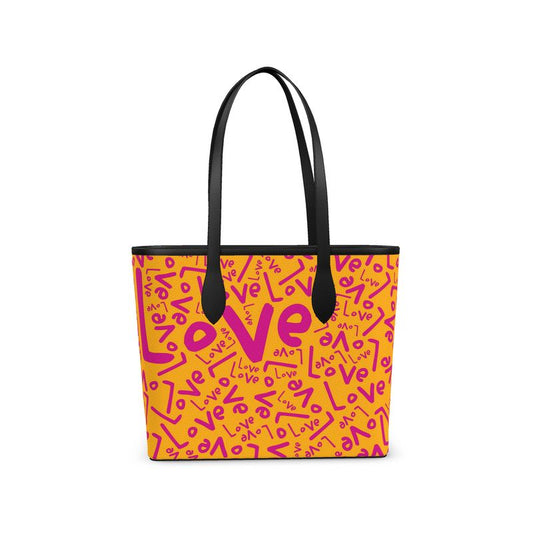 Orange/Pink Love City Shopping Tote