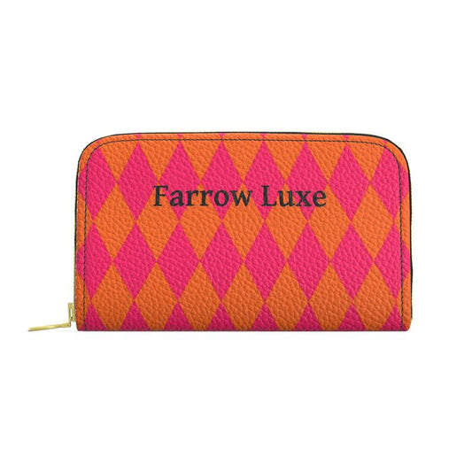 Orange/Pink Argyle Wallet