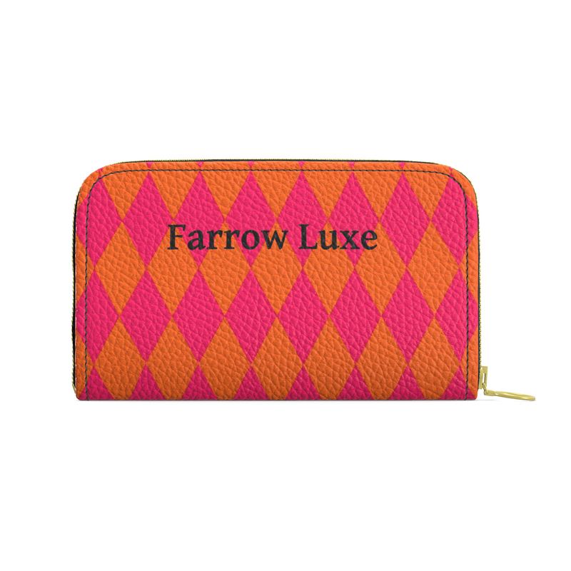 Orange/Pink Argyle Wallet